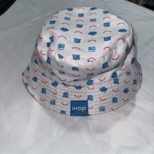 IHOP Official Reversible Bucket Hat Black, One Size, Blue/White